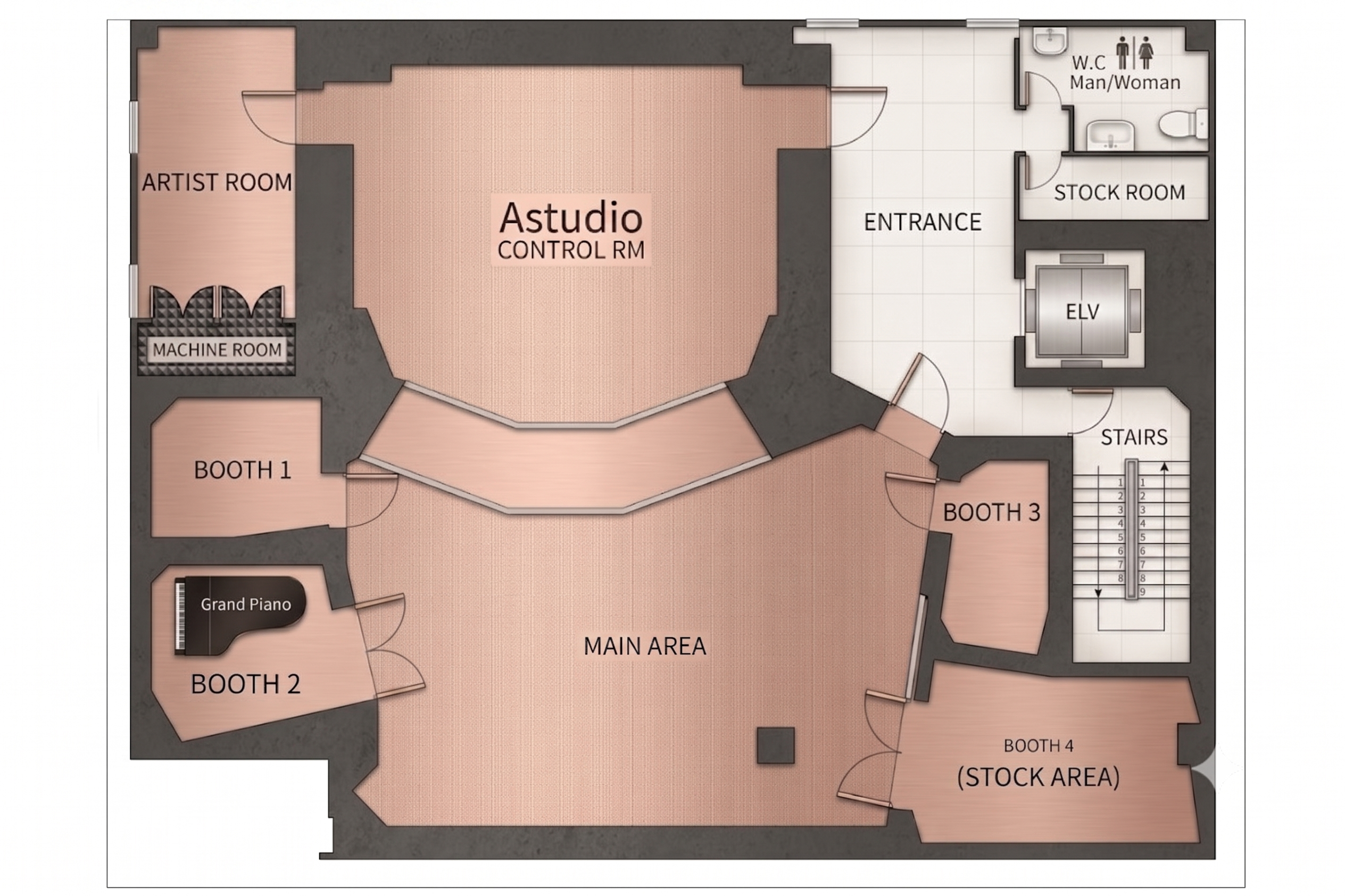 A-Studio floor plan